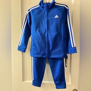Boys Size: 6 Adidas 3-Stripe Tricot Tracksuit Set
